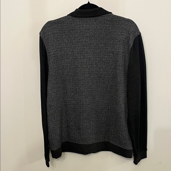 Ted Baker Gray and Black Zip-Up Sweater - Picture 3 of 8
